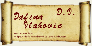 Dafina Vlahović vizit kartica
